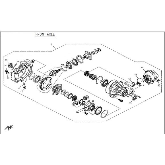 CF MOTO Oljetätning Differential Fram CF Moto 500 24x38x8