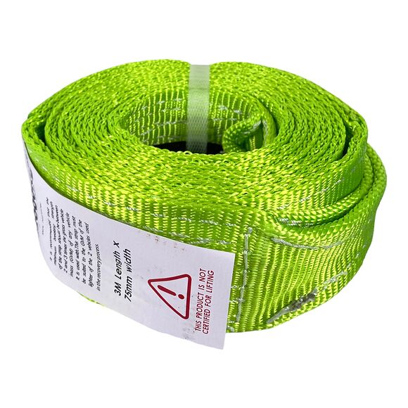 ROUGHWORX Dragstropp 3m x 75mm 12 Ton