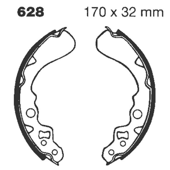 EBC Bromsbackar S628 Suzuki LT-F4WD Fram