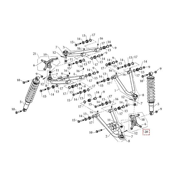 DINLI LEFT KNUCKLE ASSY Dinli 450 2005 - 2011