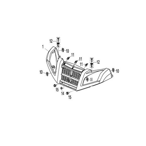 CF MOTO Frontplast Grill/Kylarskydd CF Moto C Force 800