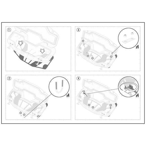 Tesseract Tesseract Transportbox Fram CF Moto 450 2023+