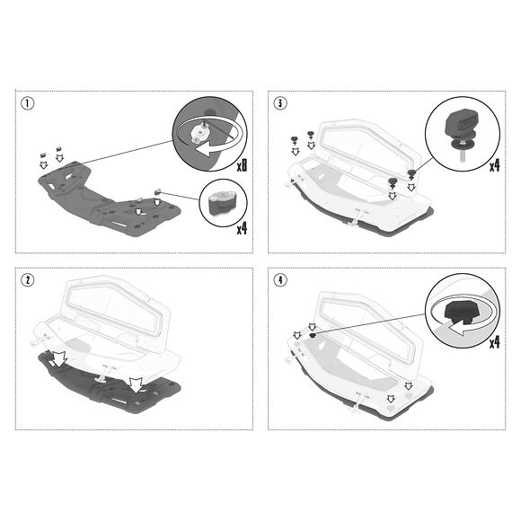 Tesseract Tesseract Transportbox Fram CF Moto 520 2023+