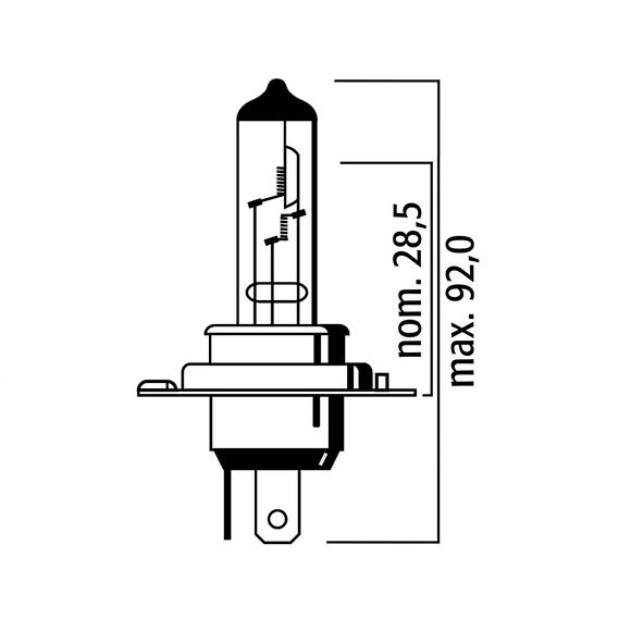 Bosma Glödlampa 12V 35/35W PX43T H4 HS1 STYCKVIS