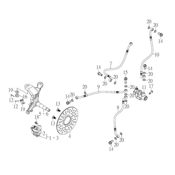 SMC Hjulspindel Höger SMC Wildcat 500