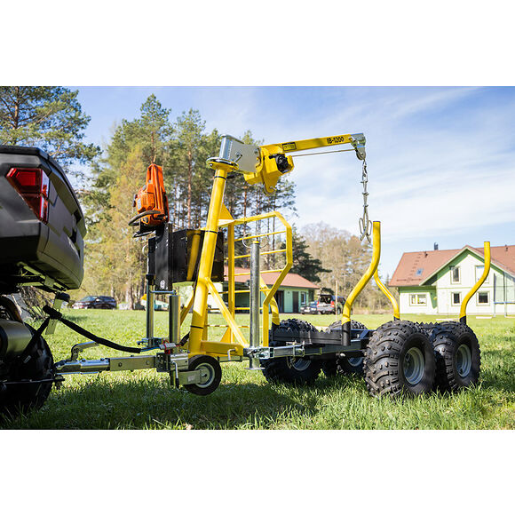 Iron Baltic (IB) IB Timmervagn Boggi ATV Offroad 1200 med Kran & Elvinsch