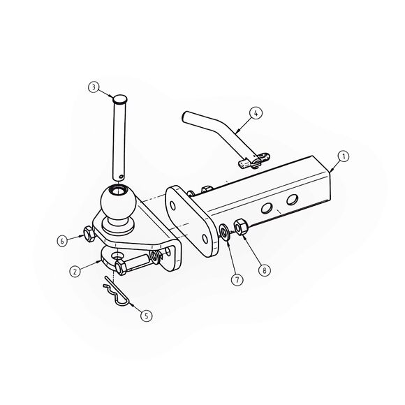 Iron Baltic (IB) Dragkroksadapter Universal 2 Tums Anslutning