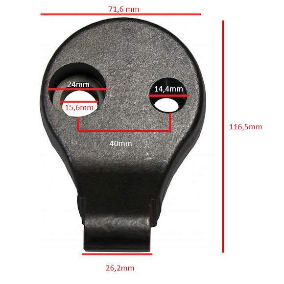 Iron Baltic (IB) Tandfäste Vinklat Stubbfräs SG-8 (Par)