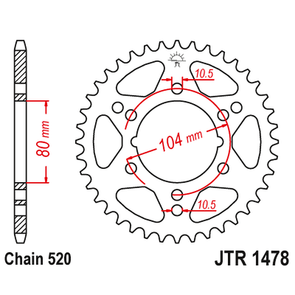 JT SPROCKETS Drev Polaris Big Boss Mfl 30 Kuggar