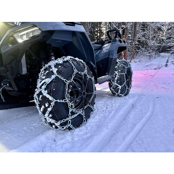 KIMPEX Snökedja Kryssmönstrad med Piggar för däck 26x10 Till 27x12 (1 Par)