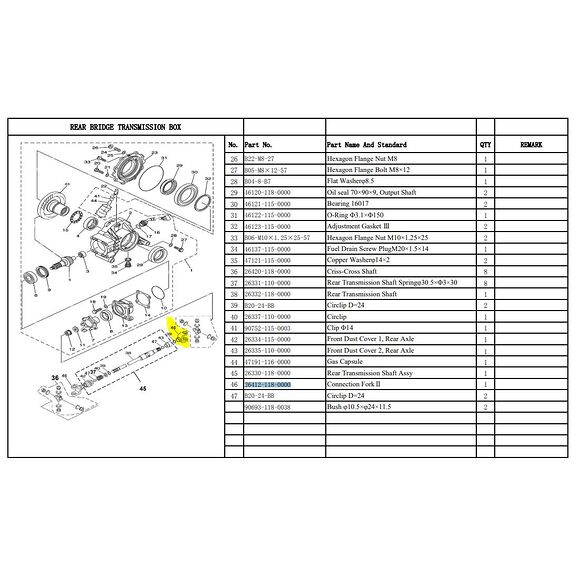 HISUN Knutkorsgaffel Hisun 