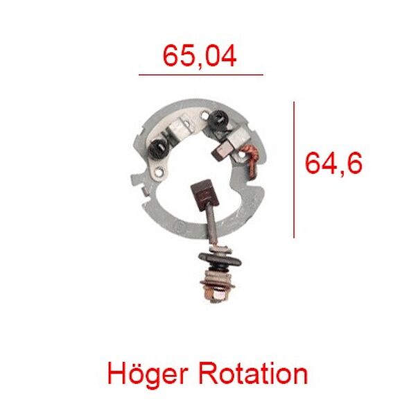 RICKS Startmotor Kolbrygga Mitsuba Right Hand Plate / Medsols Rotation