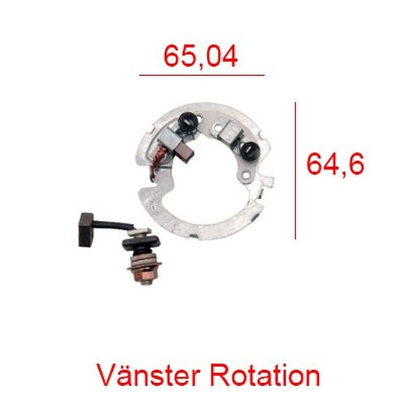 RICKS Startmotor Kolbrygga Mitsuba Left Hand Plate / Motsols Rotation
