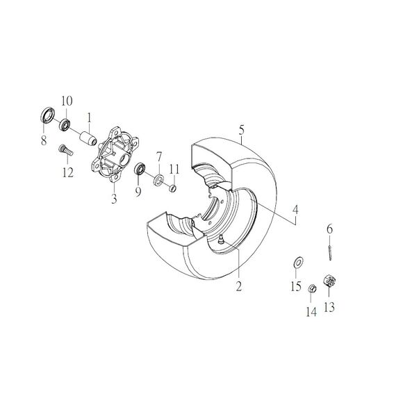 SMC Hjullager Fram Yttre 6202 CS05/2A Wildcat 520 mfl