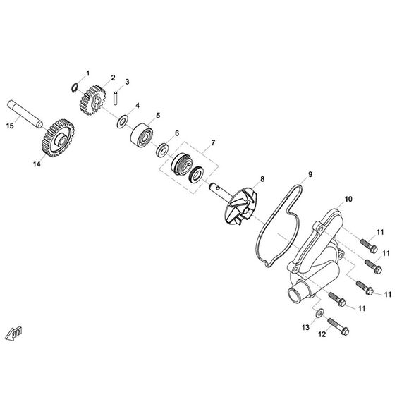 CF MOTO Vattenpump Lager 3200A CF Moto C-Force 800 EFI