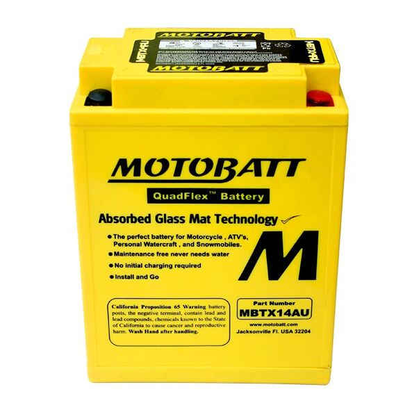 MOTOBATT Motobatt MBTX14AU (YTX/YB14)