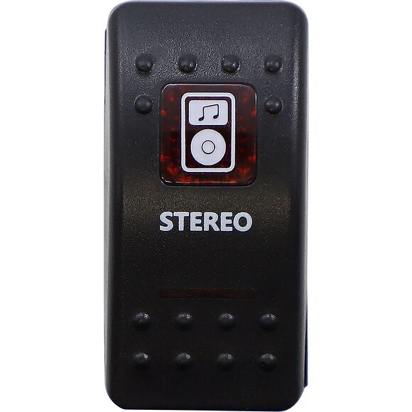 MOOSE Strömbrytare Instrumentpanel Stereo Röd