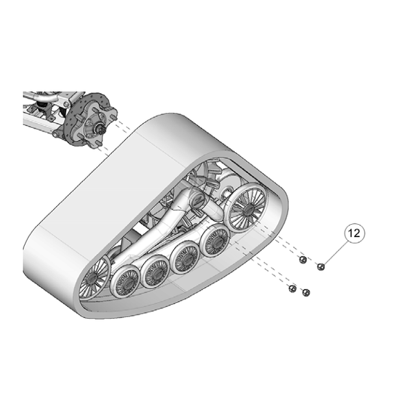 CAMSO Camoplast Hjulmutter M10x1,25x15,8