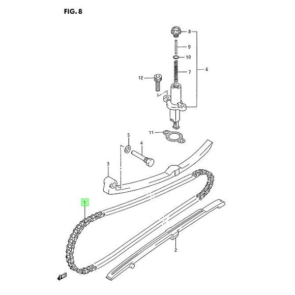 SUZUKI Kamkedja Suzuki LT-4WD/LT-F250/LT-F4WD