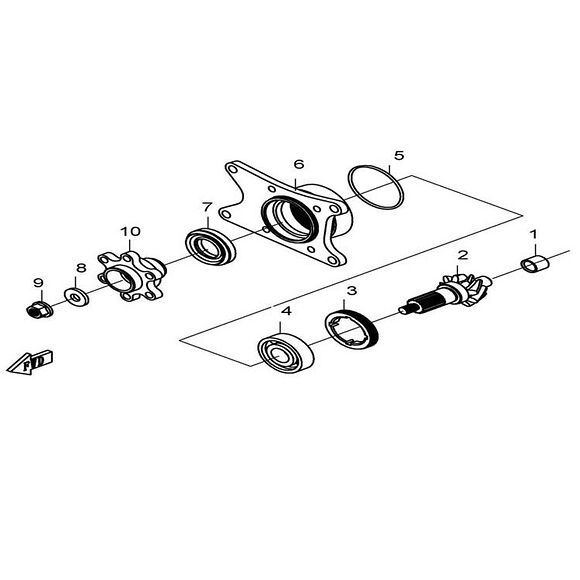 CF MOTO Packbox Differential Bak CF Moto 450/500/520/600 35x61x9