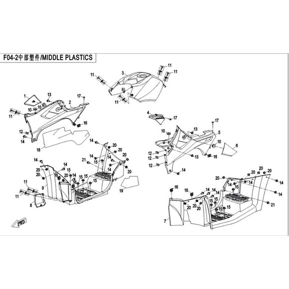 CF MOTO Fotbalja Höger CF Moto C Force 550