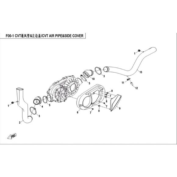 CF MOTO Gummibussning Chassie CF Moto