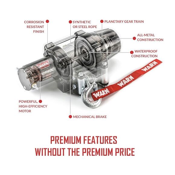 WARN Warn VRX 25-S ATV Vinsch Med Syntetisk lina