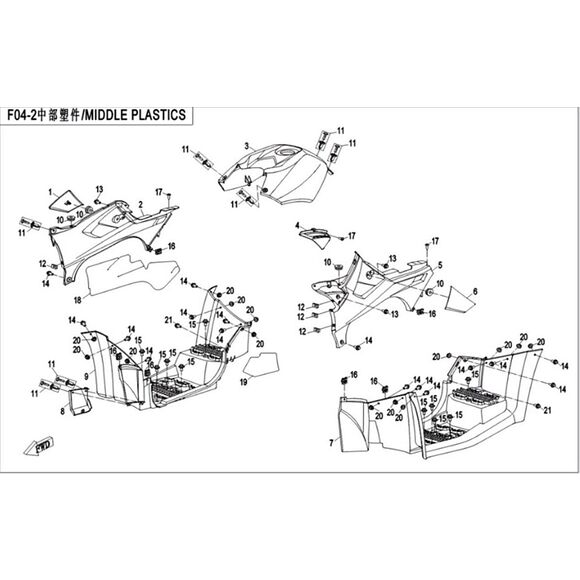 CF MOTO Fotbalja Vänster CF Moto C Force 550