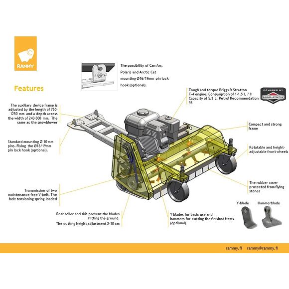 RAMMY Rammy ATV Slaghack 100cm Briggs & Stratton 1450