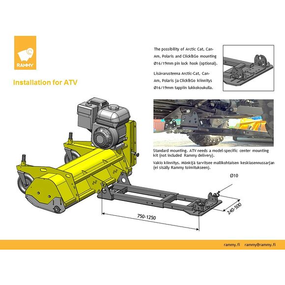 RAMMY Rammy ATV Slaghack 100cm Briggs & Stratton 1450