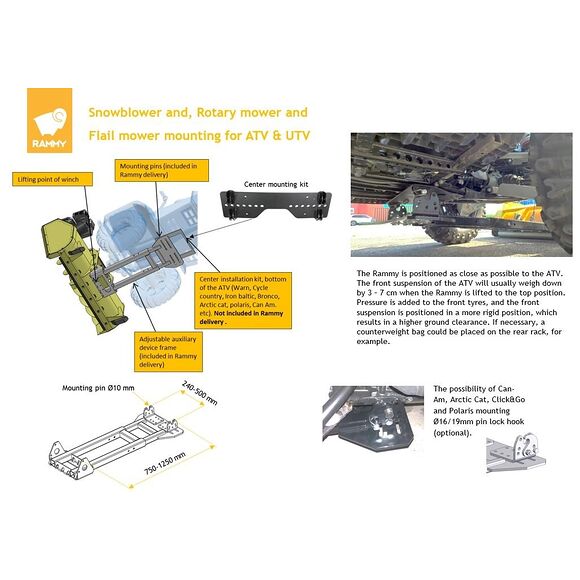 RAMMY Rammy ATV Brushcutter 115cm Briggs & Stratton Motor -RAMMY PROFESSIONAL SERIES