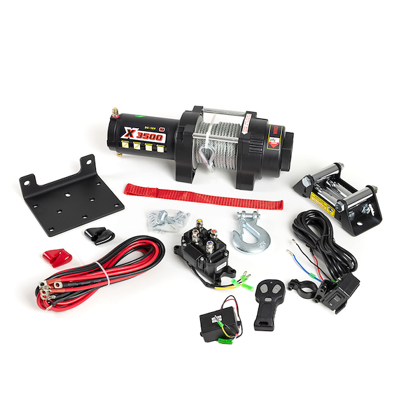 ROUGHWORX ATV Vinsch 12v 1588KG - 3500LBS Stålvajer - Fjärrstyrning