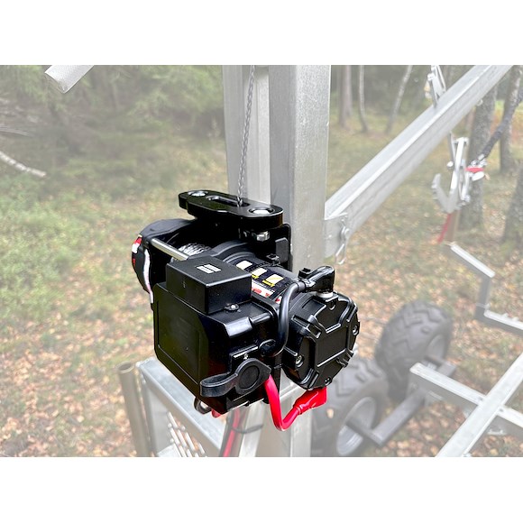 ROUGHWORX Vagn/Redskaps Vinsch 12v 1588KG - 3500LBS Syntetlina - Med Snabbkablage