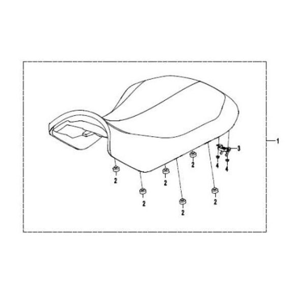 CF MOTO Sadel CF Moto 450/520 lång