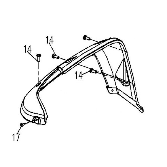 CF MOTO Skärmkanter Fram Höger CF Moto C Force 500/600