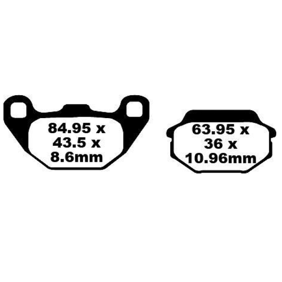 EBC Bromsklossar Arctic cat 90/150 bak Kymco MXU 50/150 bak