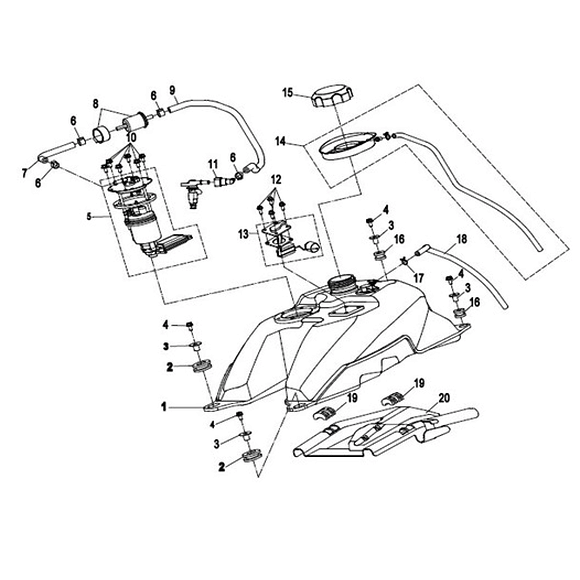CF MOTO Tankgivare CF Moto C Force 550
