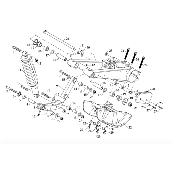 DINLI Nållager länkage Sving Dinli 450