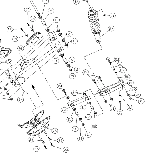 DINLI Bussning länkage Dinli 450 2005-2006