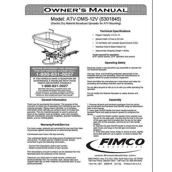 MOOSE Moose Spridare ATV 60L