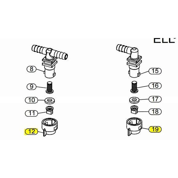 MOOSE Spray-Tip Munstycke / Quick TeeJet Cap Fimco/Moose Sprayaggregat