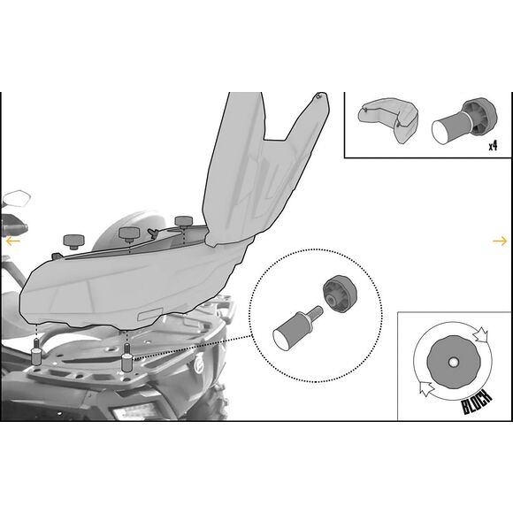 Tesseract Tesseract Transportbox Bak CF Moto 550/600/X5/X6