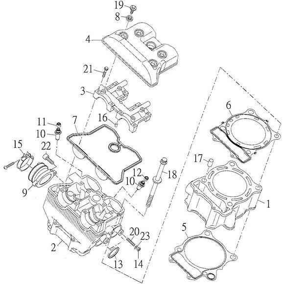 SMC Topplockspackning SMC Wildcat 500