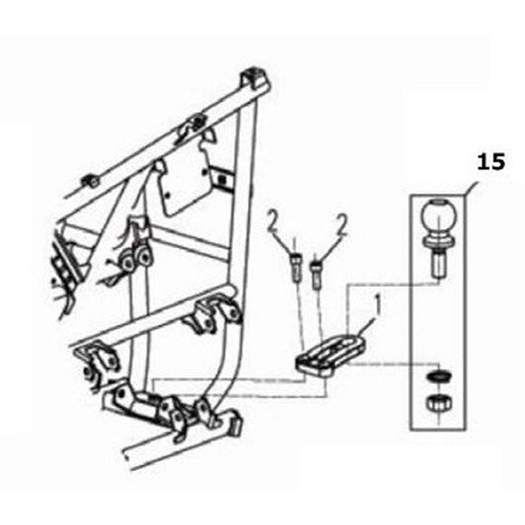 CF MOTO Dragkroksfäste CF Moto/GOES 11,5cm