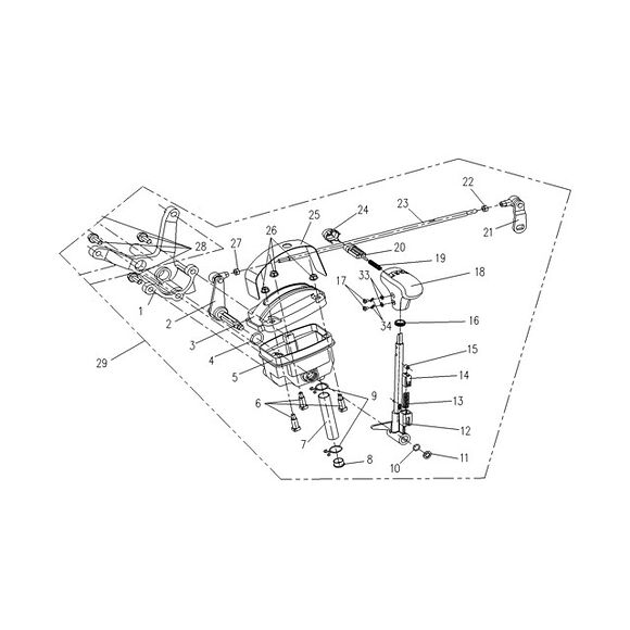 CF MOTO Växelreglage Komplett CF Moto C Force 500/600