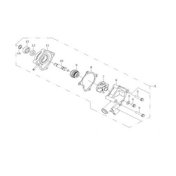 CF MOTO Vattenpump Komplett CF Moto 500