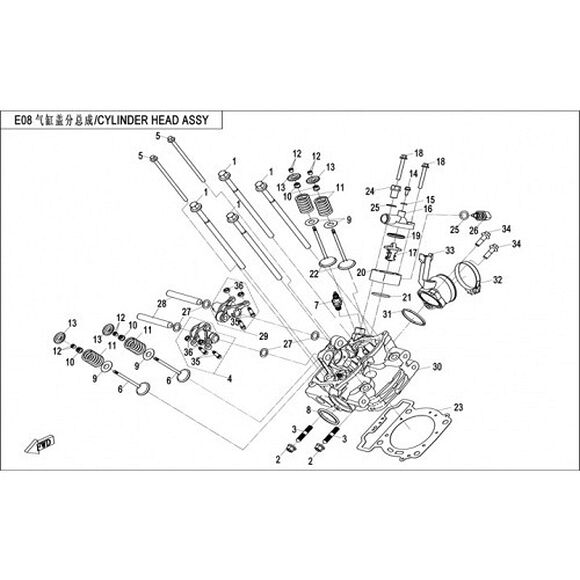 CF MOTO Ventilbricka undre CF Moto C Force 450/520/550/800