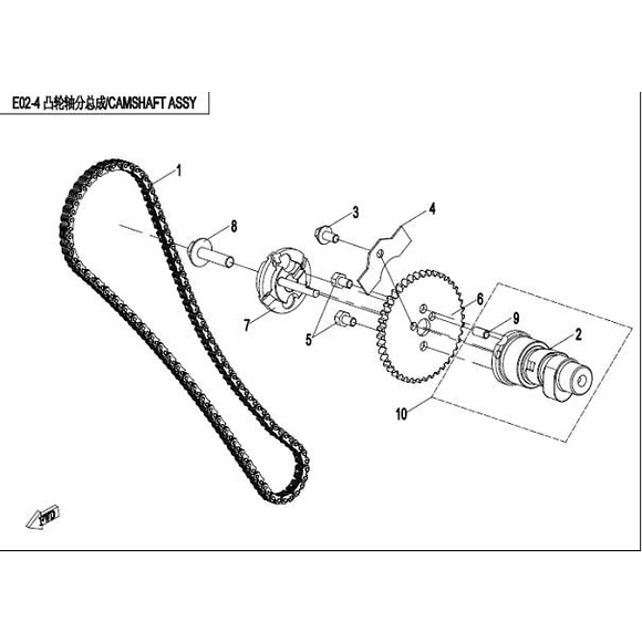 CF MOTO Styrstift för kamdrev CF Moto C Force 450/520/550/800