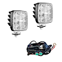 Wesem 2st Led Arbetsbelysning Kit (3200 Lumen) Med Kablage